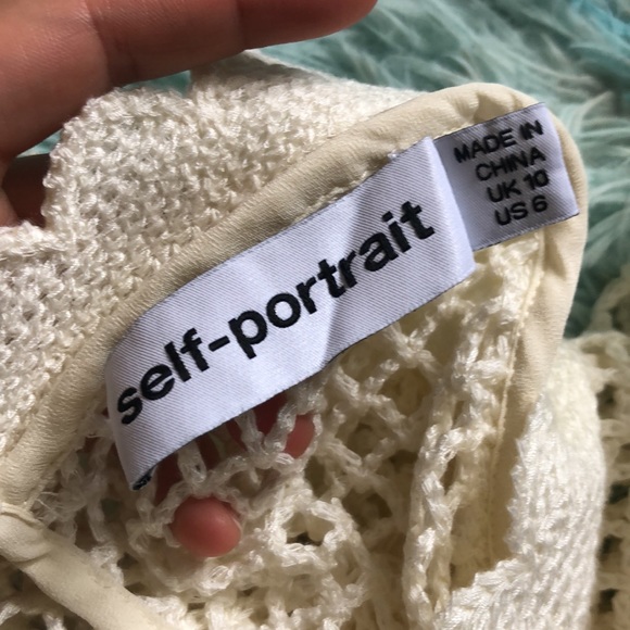 Self portrait Fishnet Crochet Lace Top - Picture 5 of 9